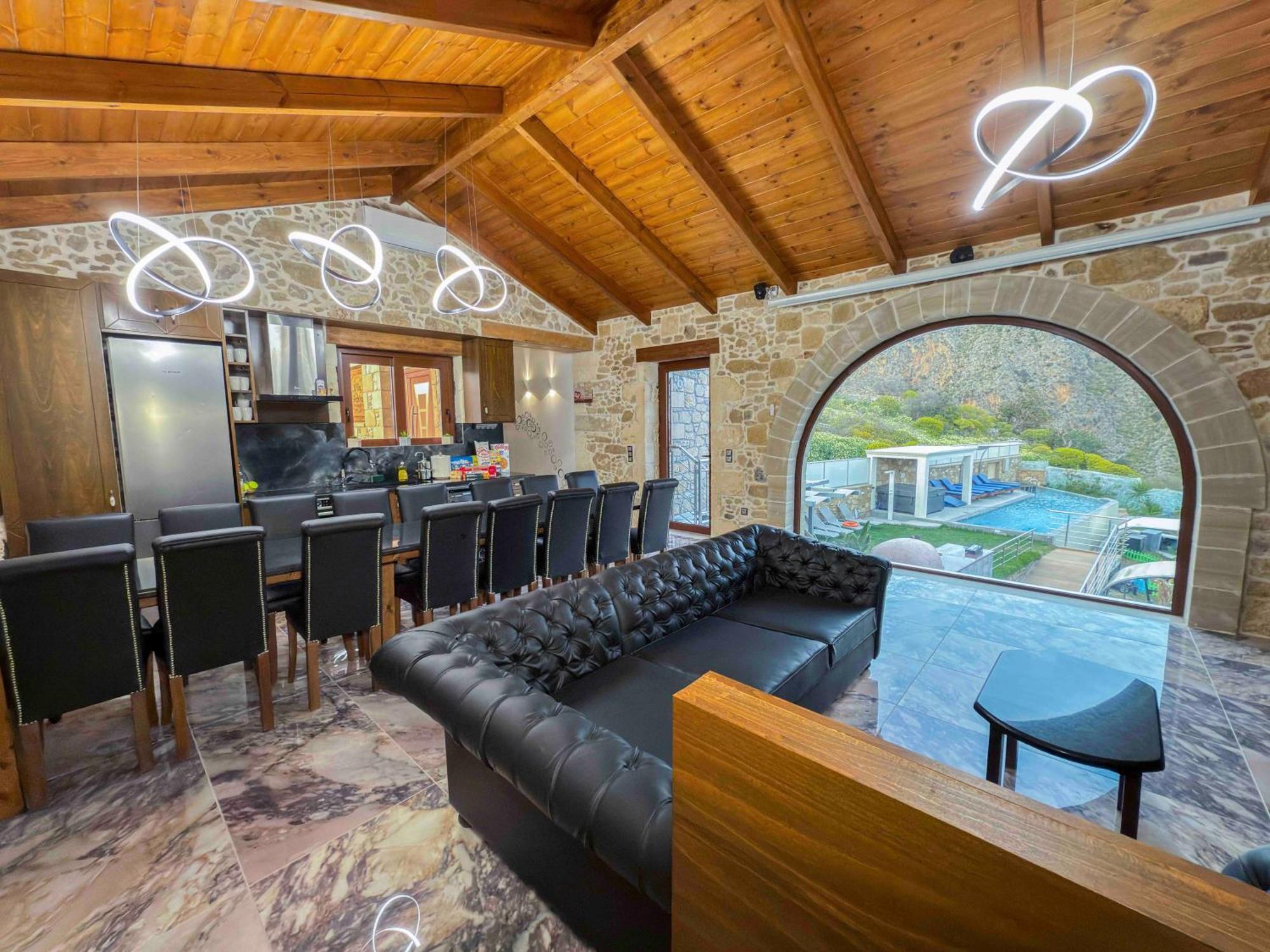 Heated Private Ozone Salt Pool, Jacuzzi, Cinema Inside & Outside, Ping Pong, Billiard, Ps5, Playground, Giant Chess, Giant Monopoly, Table Football, 3X Surround Sound - Villa Rokka Luxe Kissamos Bagian luar foto